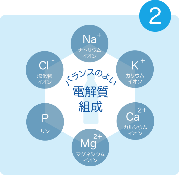 バランスのよい電解質組成